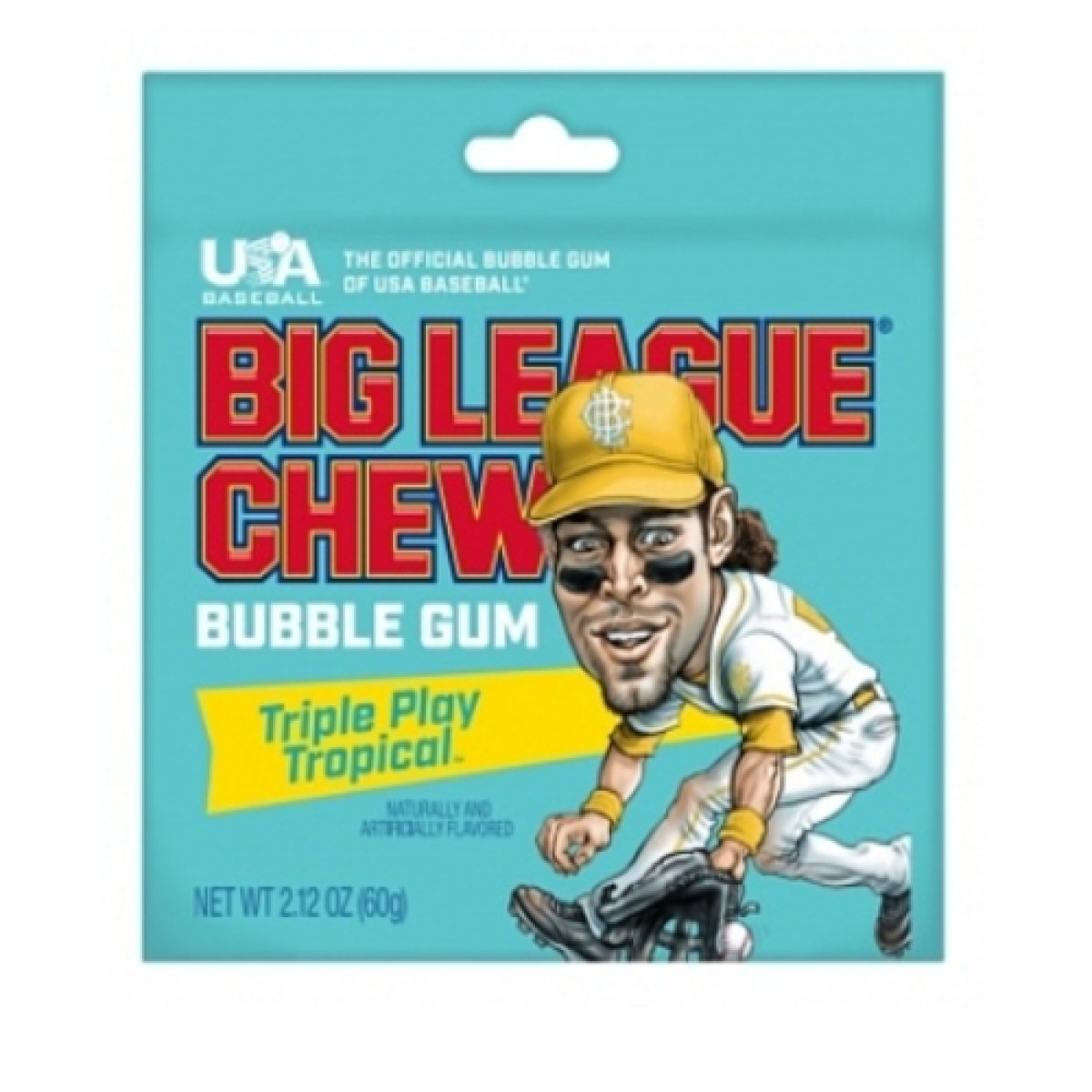 Big League Chew Bubble Gum Triple Play Tropical 60gr
